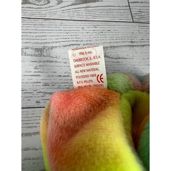 Ty Peace Bear 1996 – Rare Gasport Error MWMT – PE Pellets – Retired Beanie Baby - Picture 6 of 12
